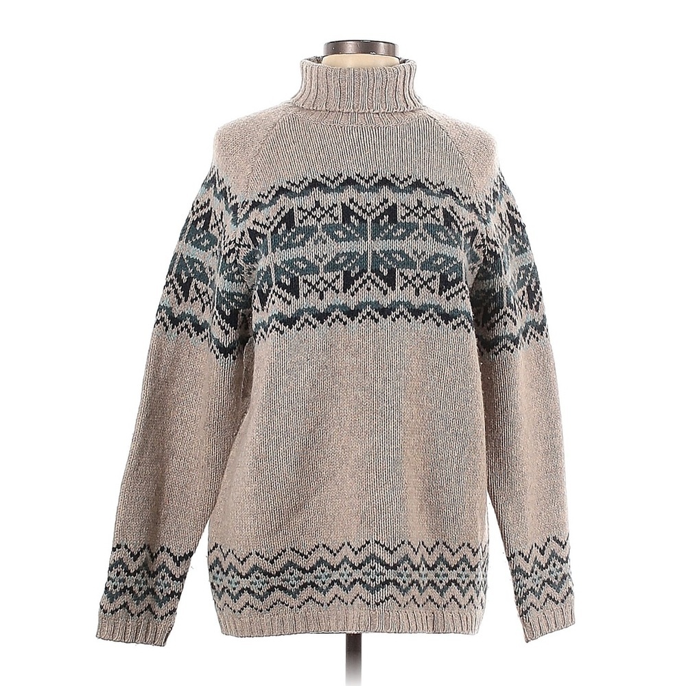 Emanuel Ungaro Knit Patterned Turtleneck Sweater